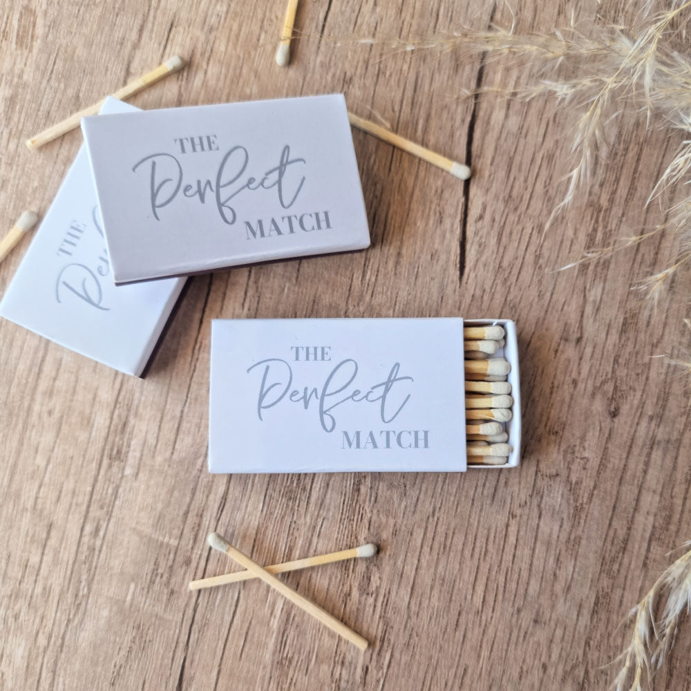 the perfect match match box favours