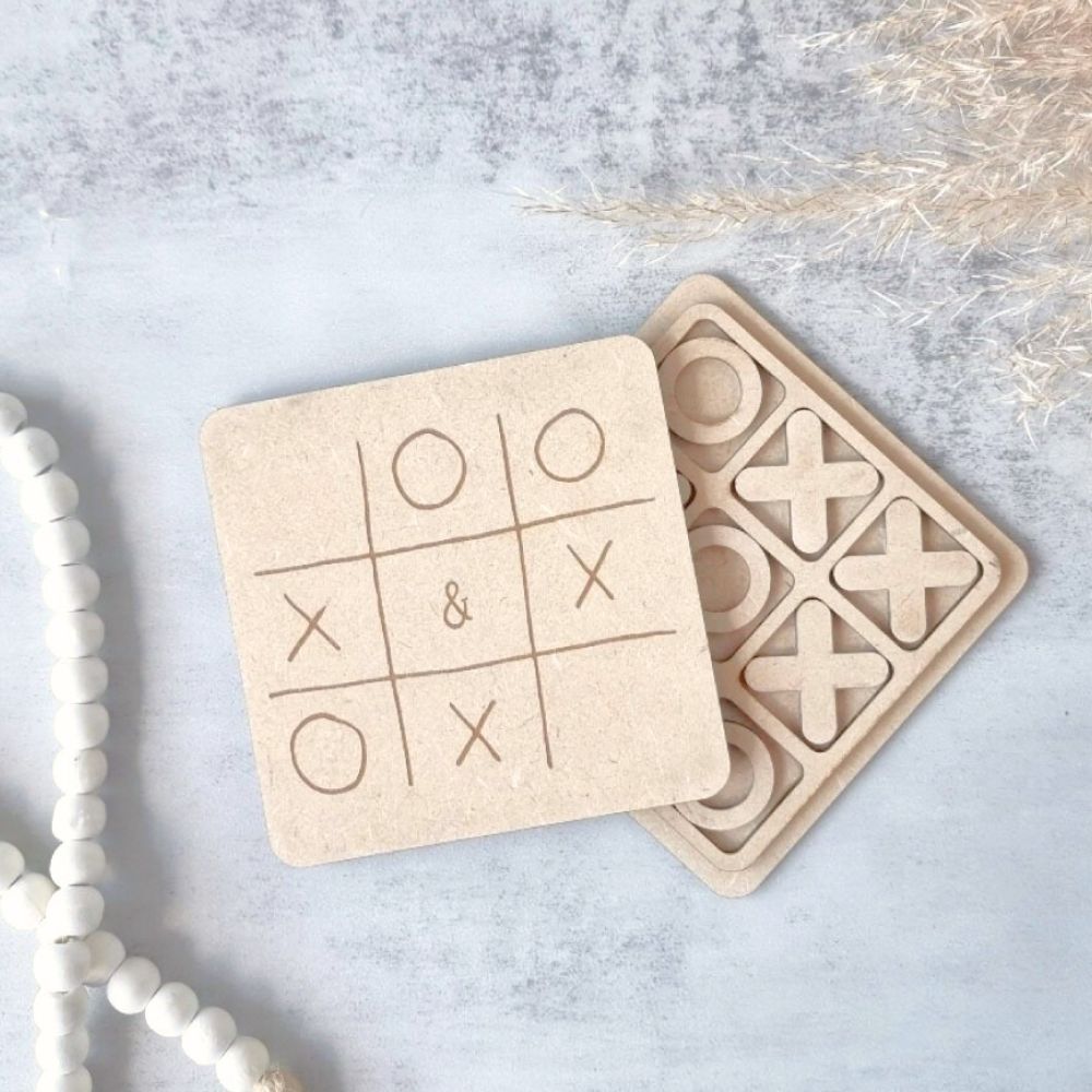 personalised Engraved Wooden Tic-Tac-Toe Game - Wedding | Simply