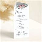 Tri-Fold Menu (Three sided) Blush Pink