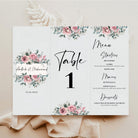 Tri-Fold Menu (Three sided) Blush Pink
