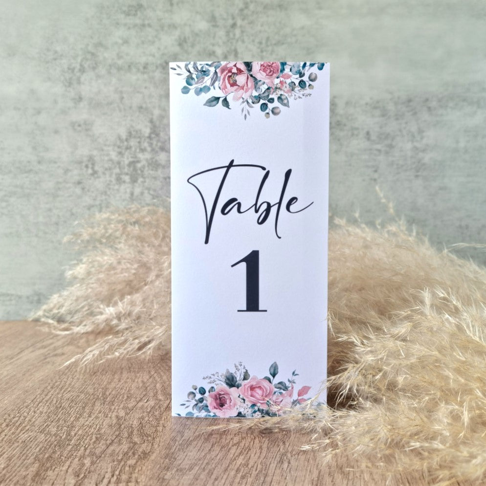 Tri-Fold Menu (Three sided) Blush Pink