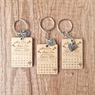 Rectangular Save the Date Keyring