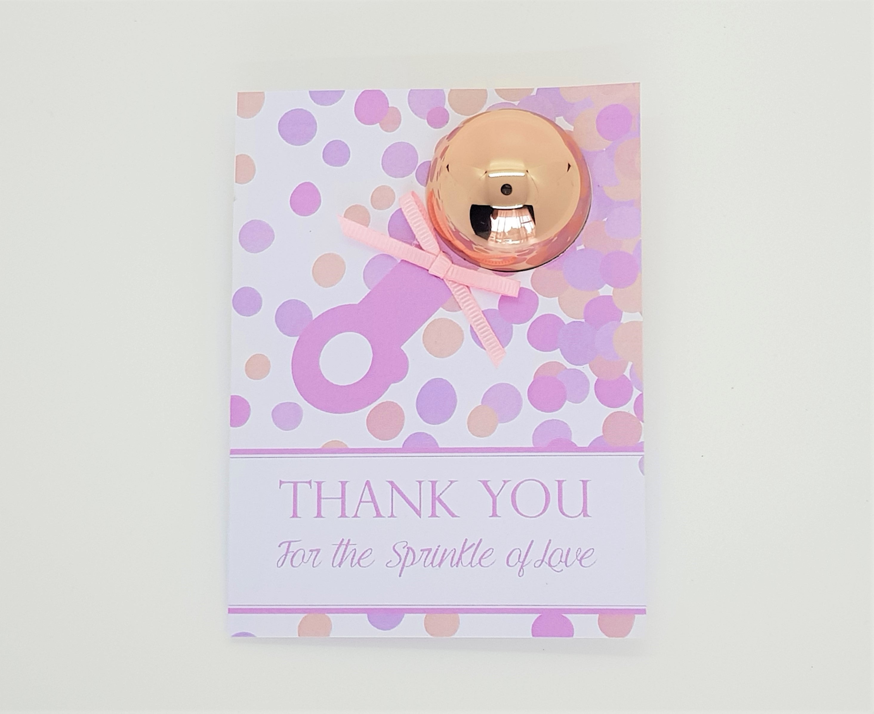 Baby rattle baby shower theme with sphere lip balm
