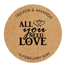 All you need is love cork coaster