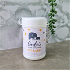 South African baby shower favour with elephant design for mini wet wipe holder