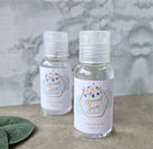 Spread Love not germs 50ml Hand Sanitiser personalised sticker with floral notes
