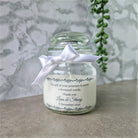 Personalised mini jar candle favour idea