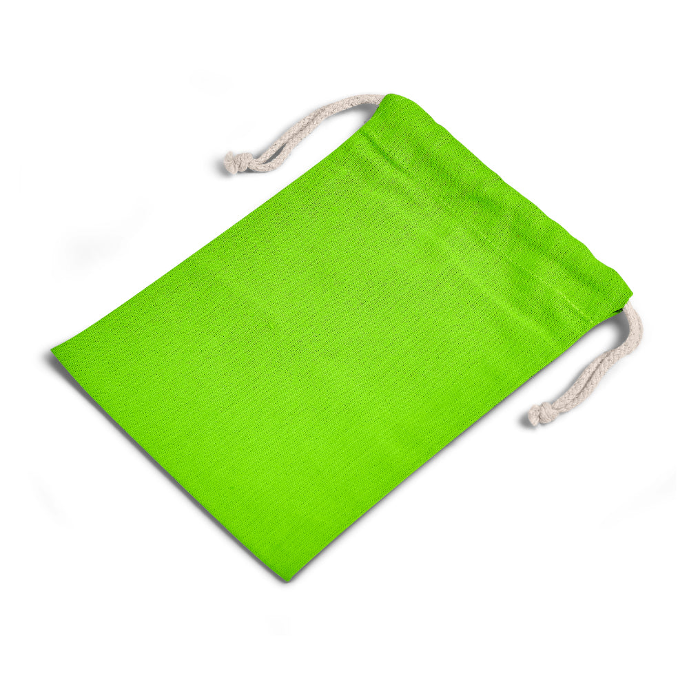 Colourful Cotton Gift Bags - small DIY Amrod Lime Green 