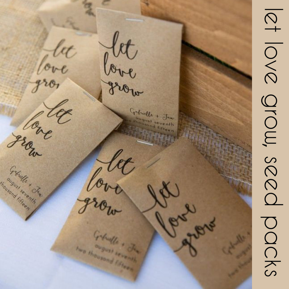 let love grow personalised seed packs envelopes