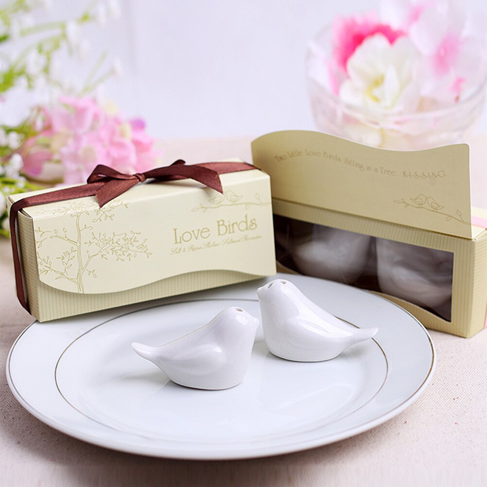 Lovebirds in a window salt and pepper shakers