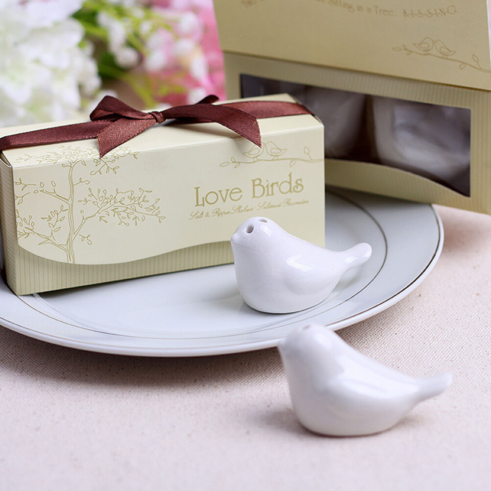 Lovebirds in a window salt and pepper shakers