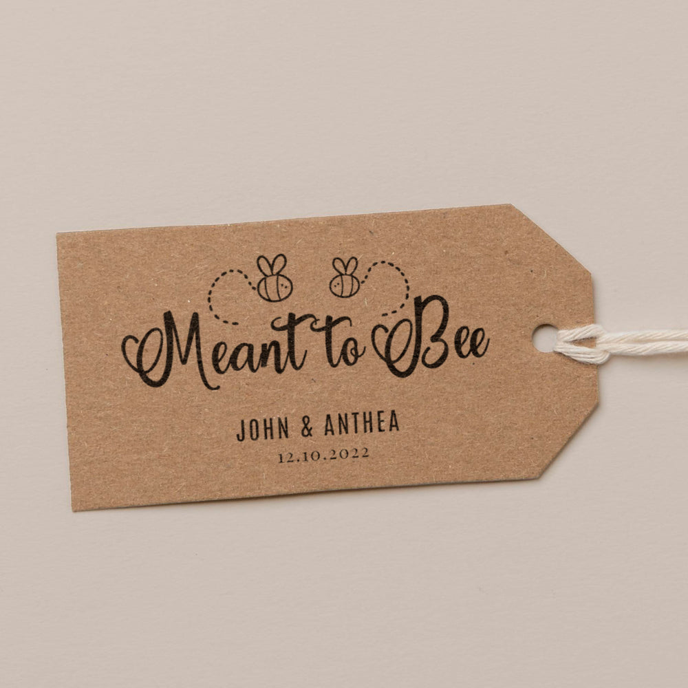 Meant to Bee - Simple Thank You Tags Personalise it Simply Design Studio Trimmed Kraft 