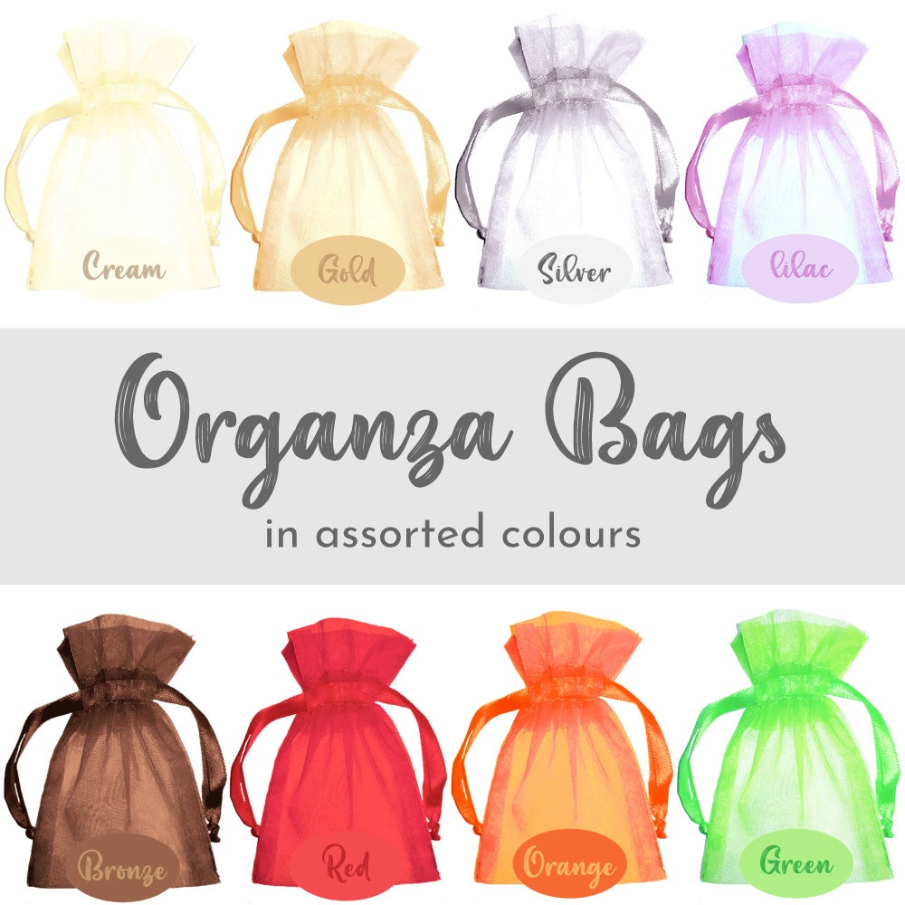 organza bags in assorted colours