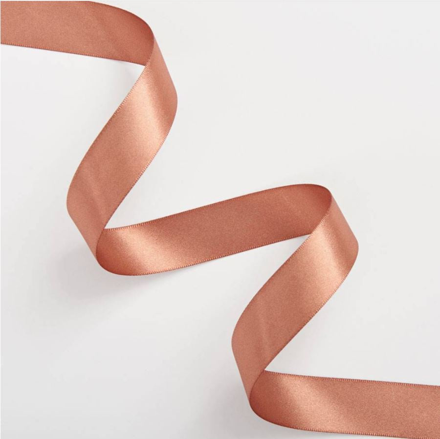 Ribbon - Satin DIY Supplier 1 Rose Gold 14mm 