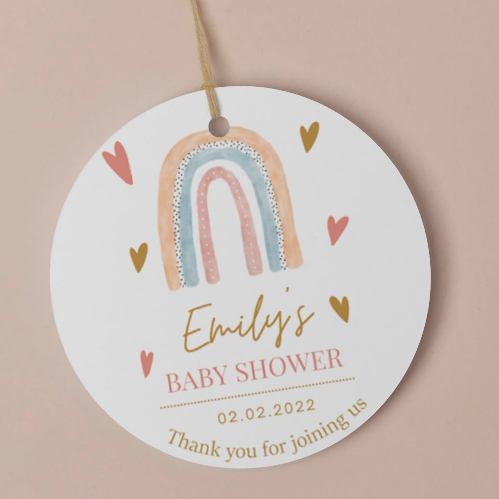 Rainbow baby thank you tags
