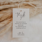 Thank you tag for favours with simplistic design