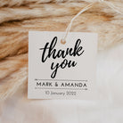 Square Thank You Tag - Simple Thank You Gift Tags & Labels Simply Favours Black on white 