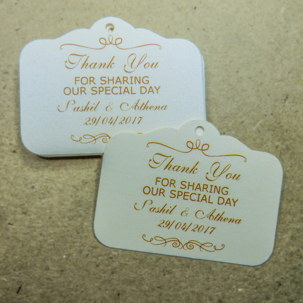 Scalloped personalised thank you tag (9149544073)