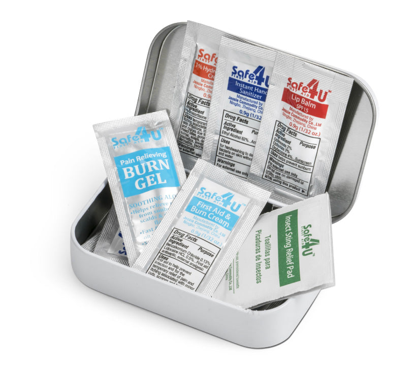 Contents of the recovery first aid kit for your wedding guests