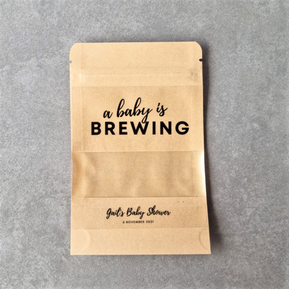 personalised coffee favour pouches