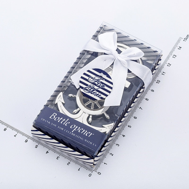 nautical anchor bottle opener favour in silver