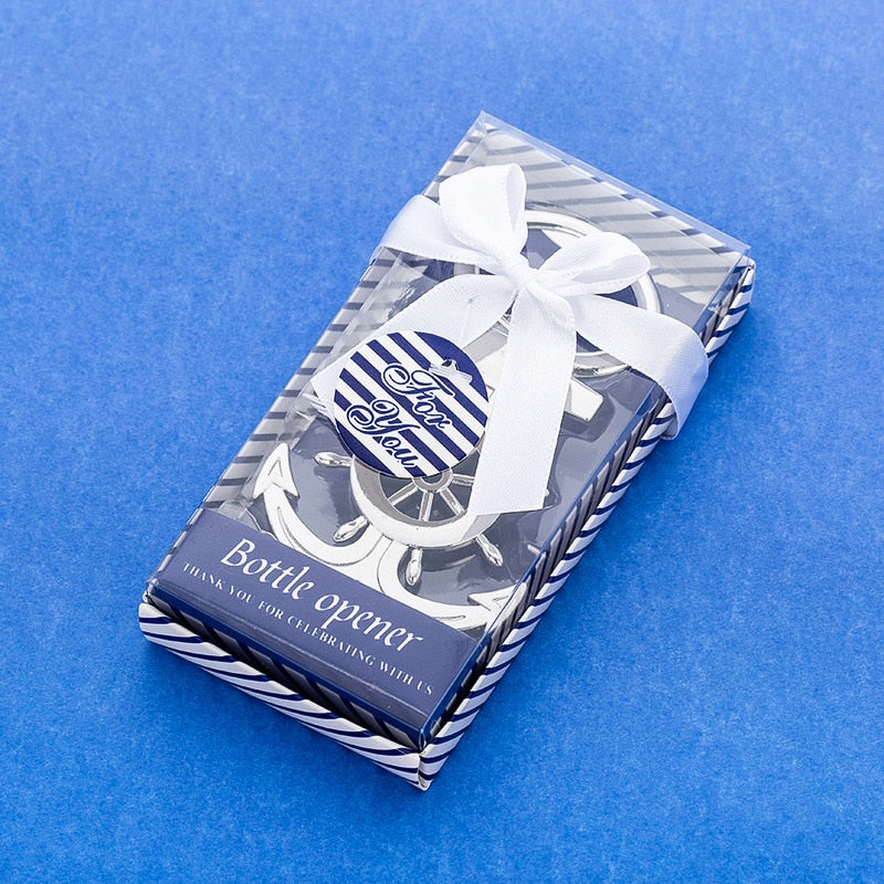 nautical anchor bottle opener favour in silver