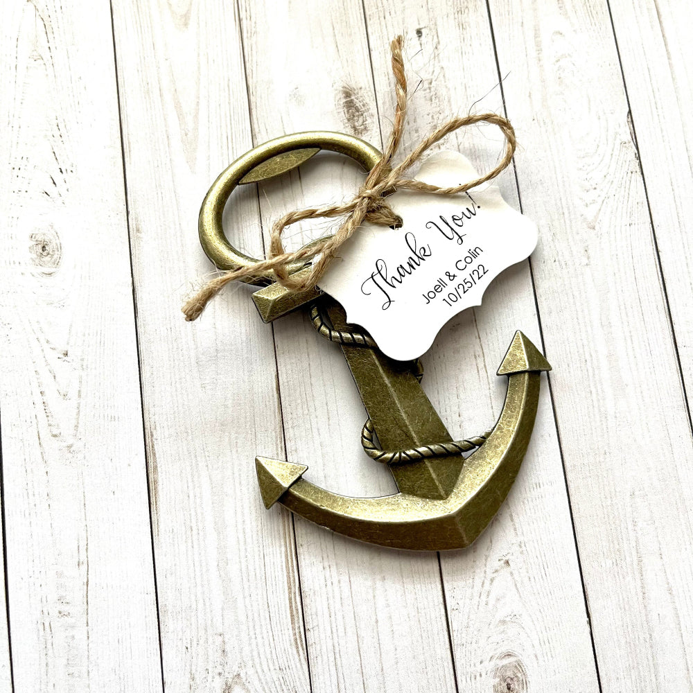 Anchor bottle opener favour