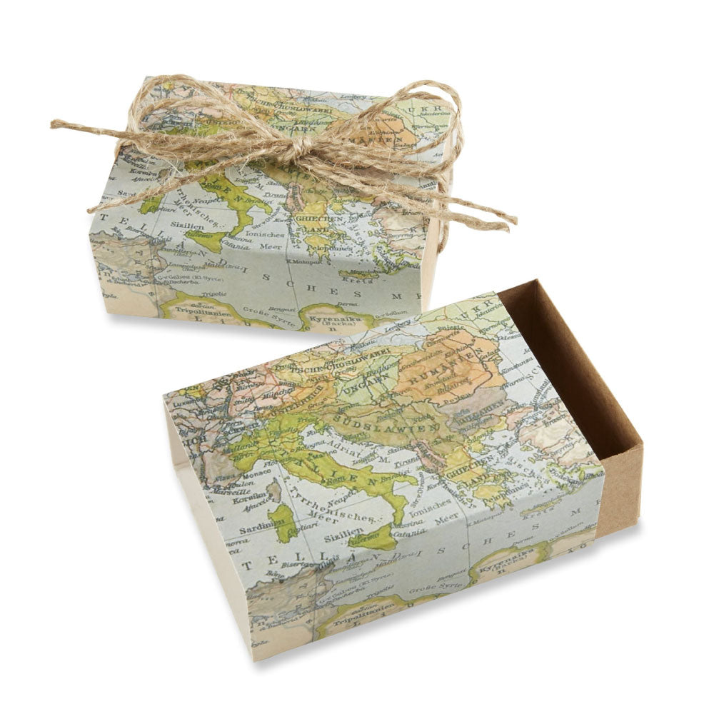 around the wolrd map favour box