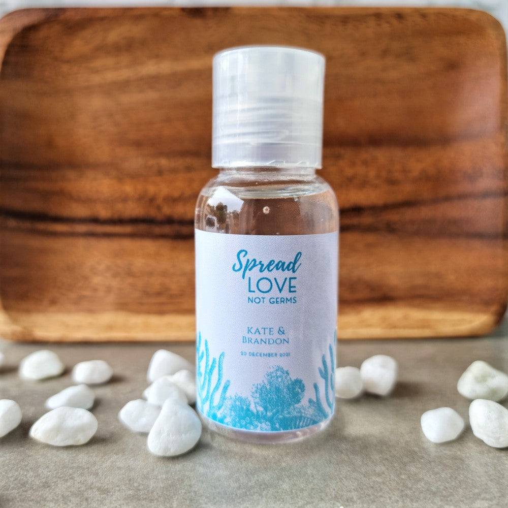 Coral reef design hand sanitizer
