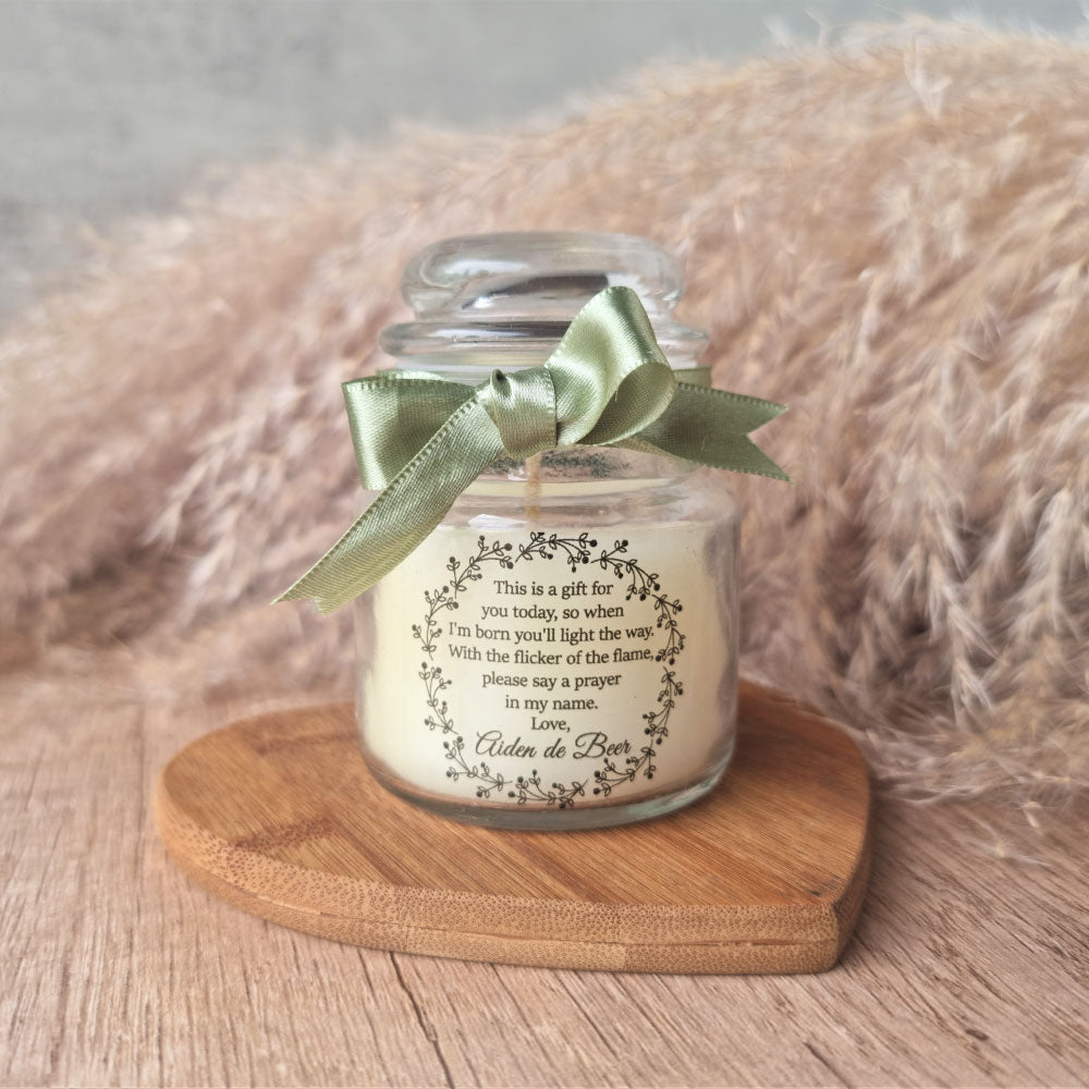 Personalised Candle in a Jar Baby Shower