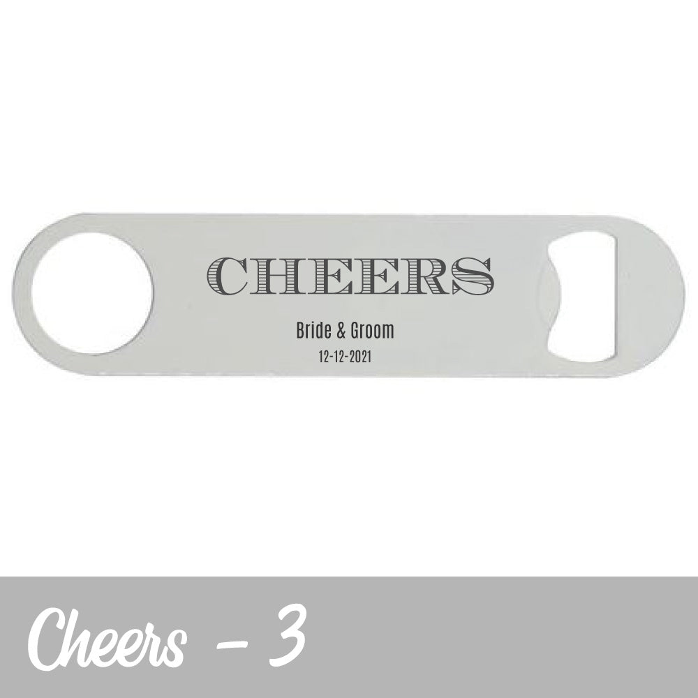 Third cheers design with personalisation for bar blade