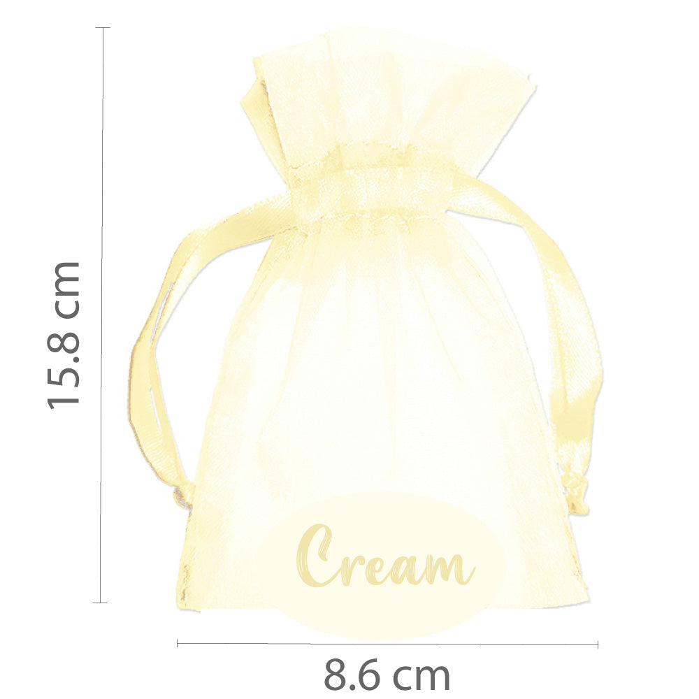 Cream organza bag