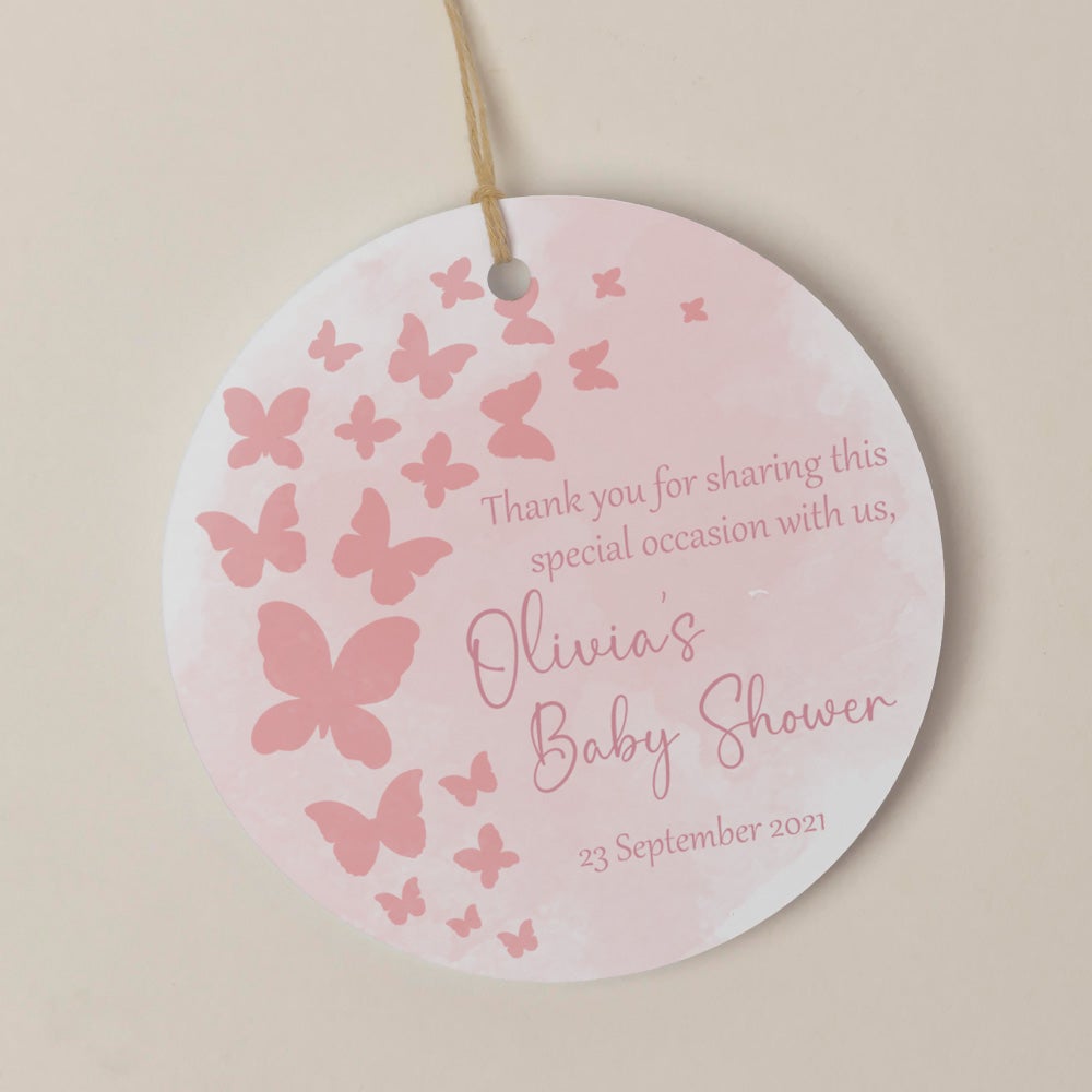 Thank you Tags Stickers Flutter Butterfly Simply Wedding Favours