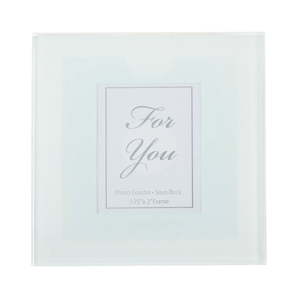 forever photo frosted glass picture frame glass coaster