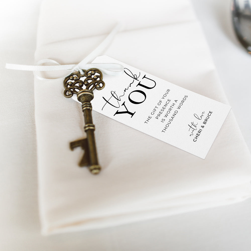 Vintage Key Opener with Personalised Thank You Tag Bottle Openers Shein Antique Thank you 1 
