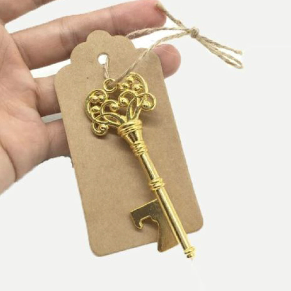 Vintage Key Opener with Personalised Thank You Tag Bottle Openers Shein Gold Custom 