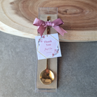 Elegant Long Spoon in Gold in giftbox