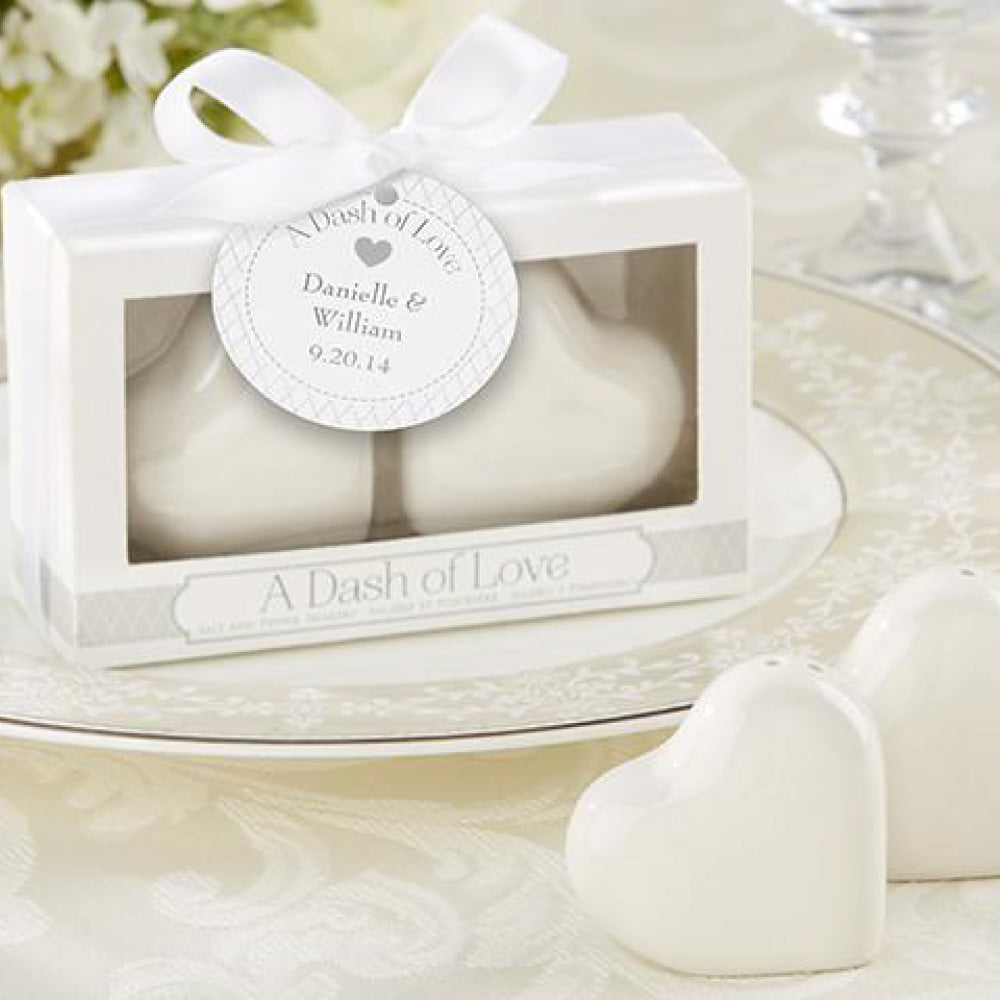 A Dash of Love Heart Salt & Pepper ShakersA Dash of Love Ceramic Heart Salt & Pepper Shakers