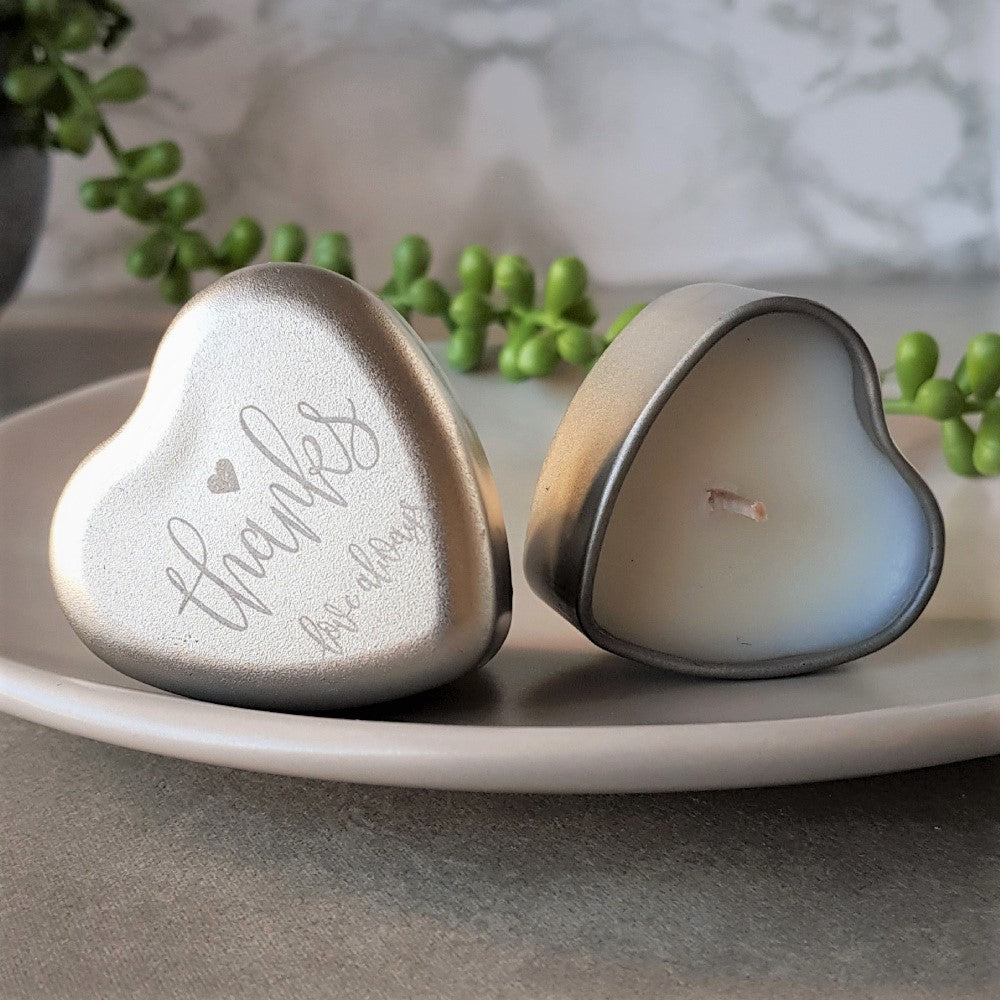 Heart Shaped Tin Candle