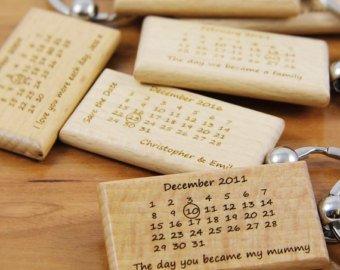 Round beech wood keyring (1553643929684)
