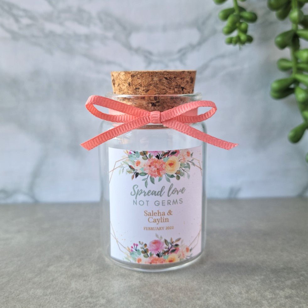 Midi Tube Glass Jar with Cork Lid Glass HCS White Sticker 
