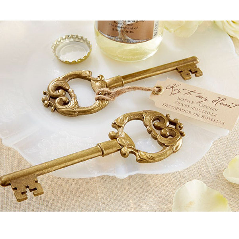 Key to my Heart Antique Bottle Opener in gold
