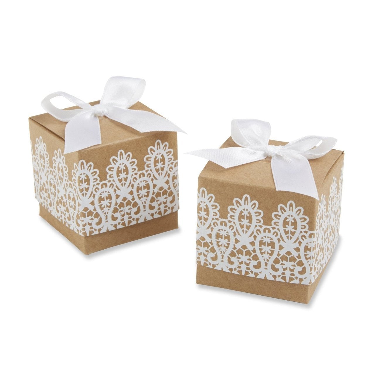 Rustic & Lace Wedding Favour Box close up