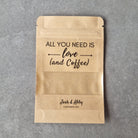 personalised coffee favour pouches
