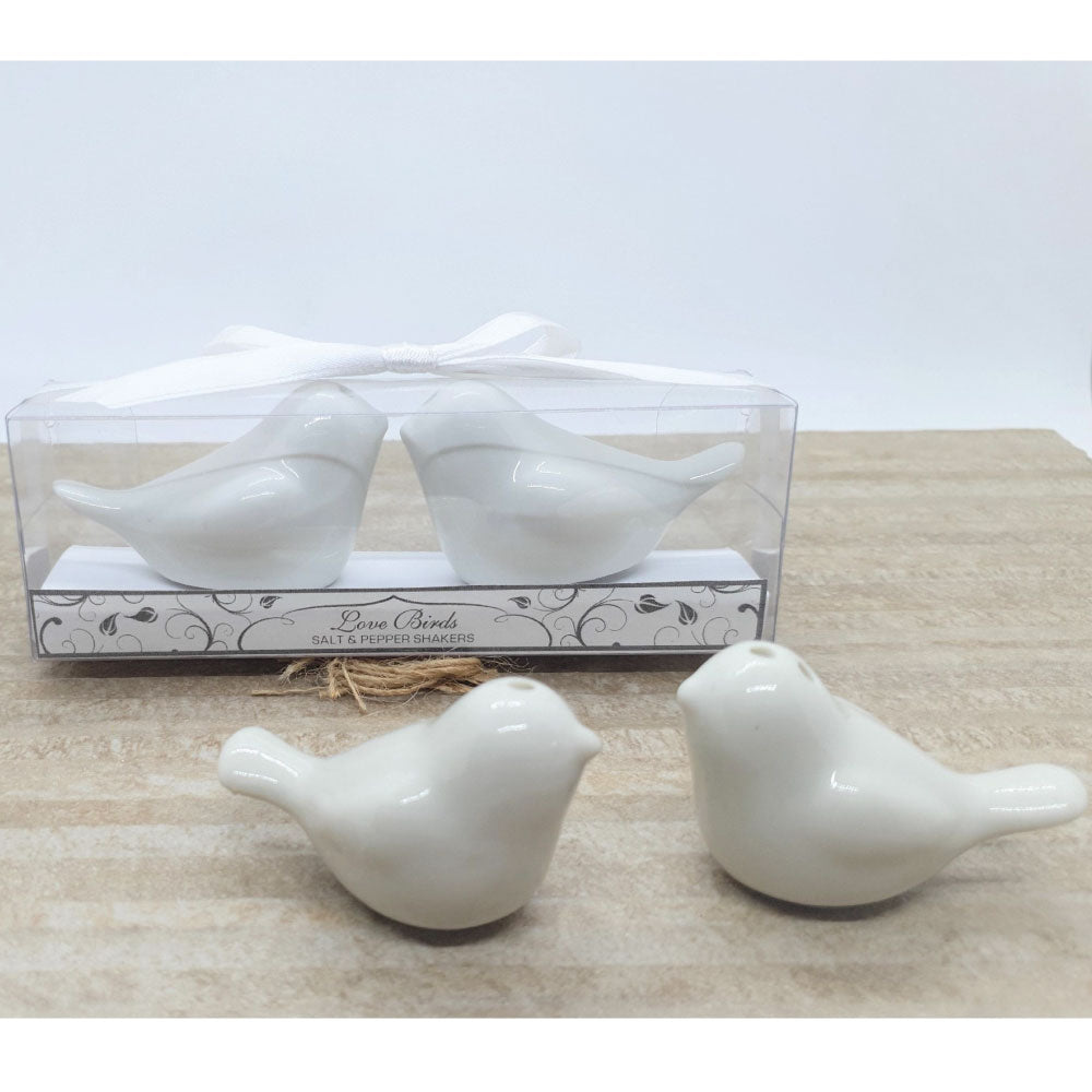 Love Birds in Window Salt & Pepper Shakers Simply Wedding Favours