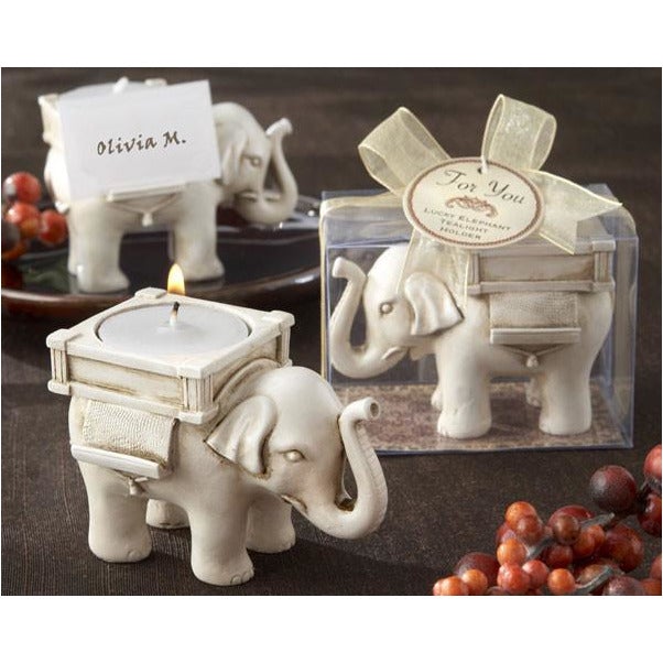 Lucky Elephant Tea Light Holder for Wedding Guests (93036090)