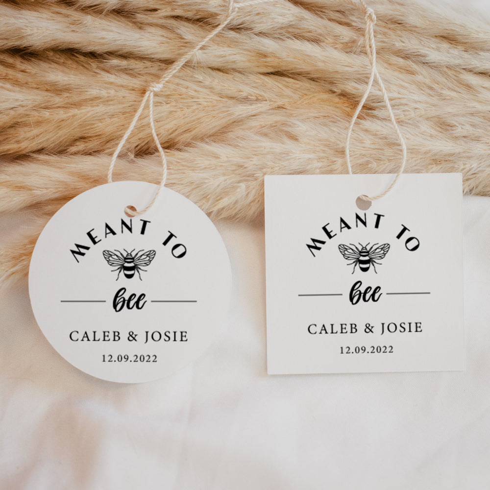 Meant To Bee Honey Favour Thank You Tags Personalise it Simply Design Studio 