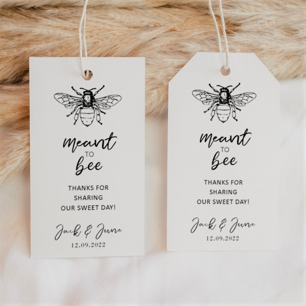 Meant to Bee Rectangular Thank You Tags Personalise it Simply Design Studio 