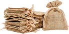 Mini Rustic Burlap Drawstring Hessian favour bags - each Wedding Favors Simply Wedding Favours 
