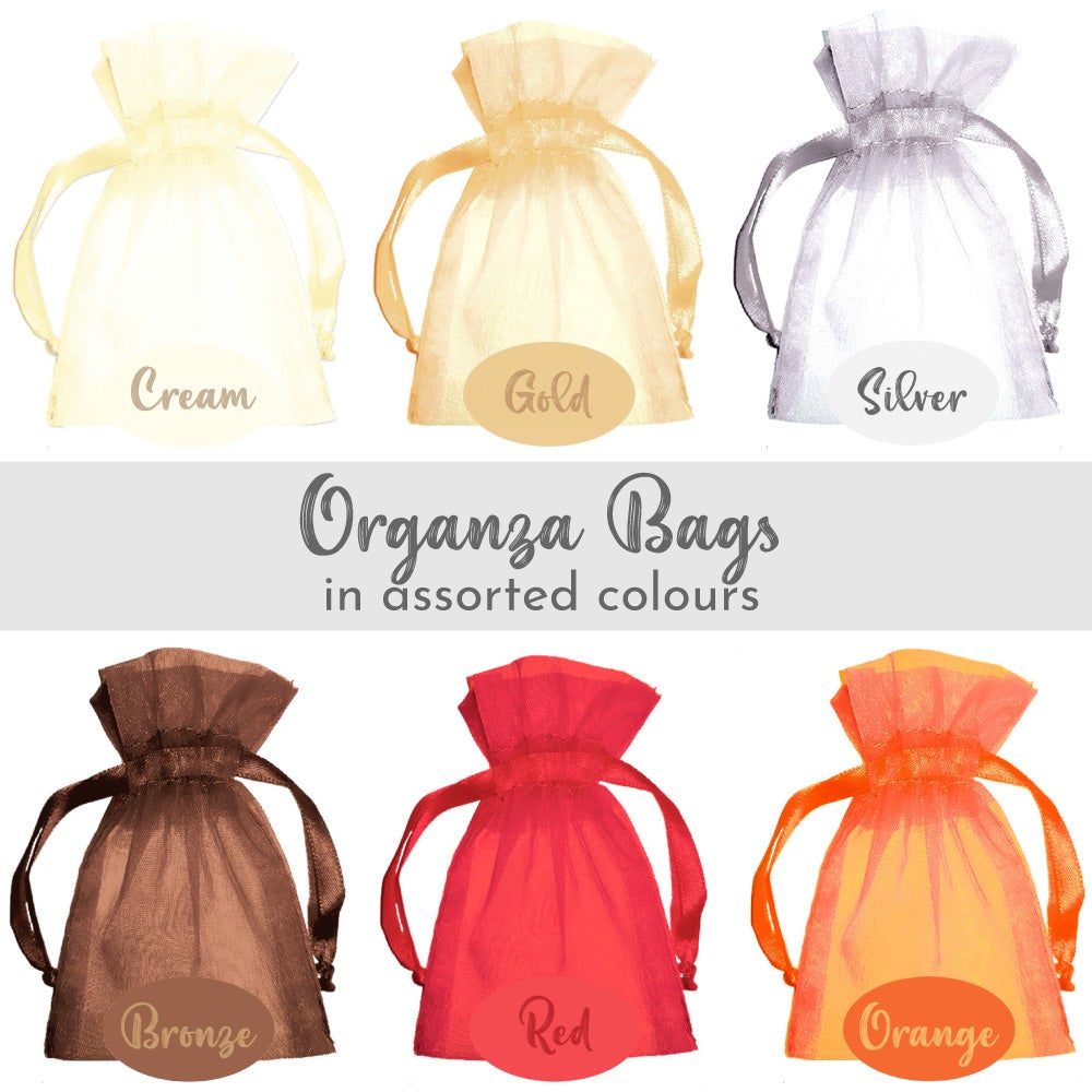 Printed Organza Bags | Organza Return Gift Bags| Drawstring Pouches For  Wedding Pack of 100 (10X14 Cms, Multicolor) : Amazon.in: Jewellery